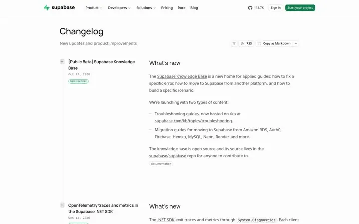 Make the changelog easy for AI to read