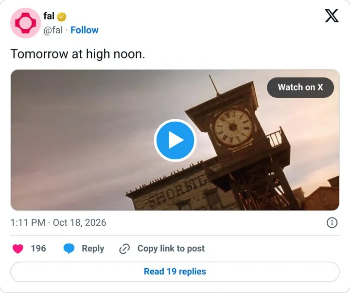 Tease a launch with four words