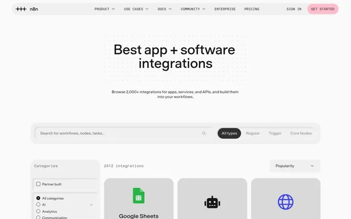 Filter by how each app fits a workflow