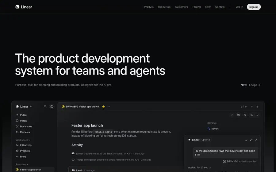 Name both users in your headline from Linear