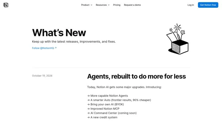 Keep a public page for every update