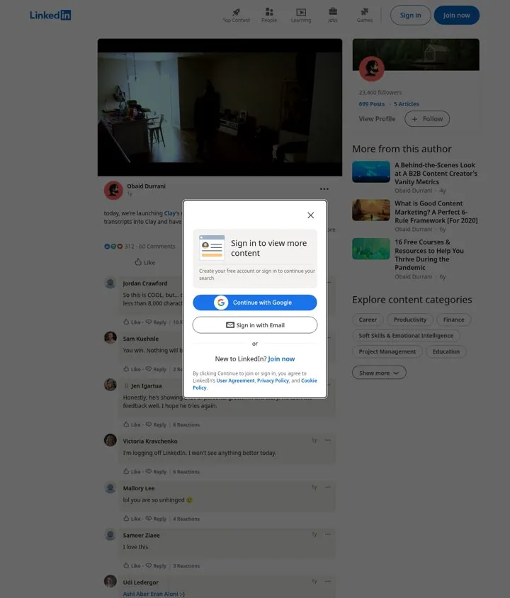 Launch the same feature from a person too