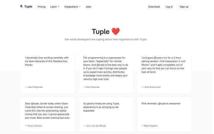 Keep the love page plain and personal