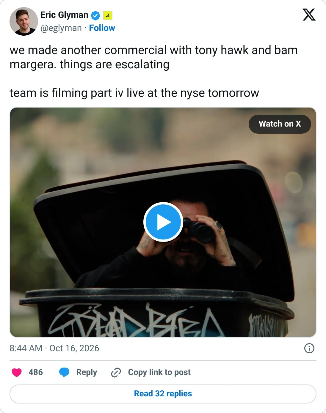Turn an ad series into a live event