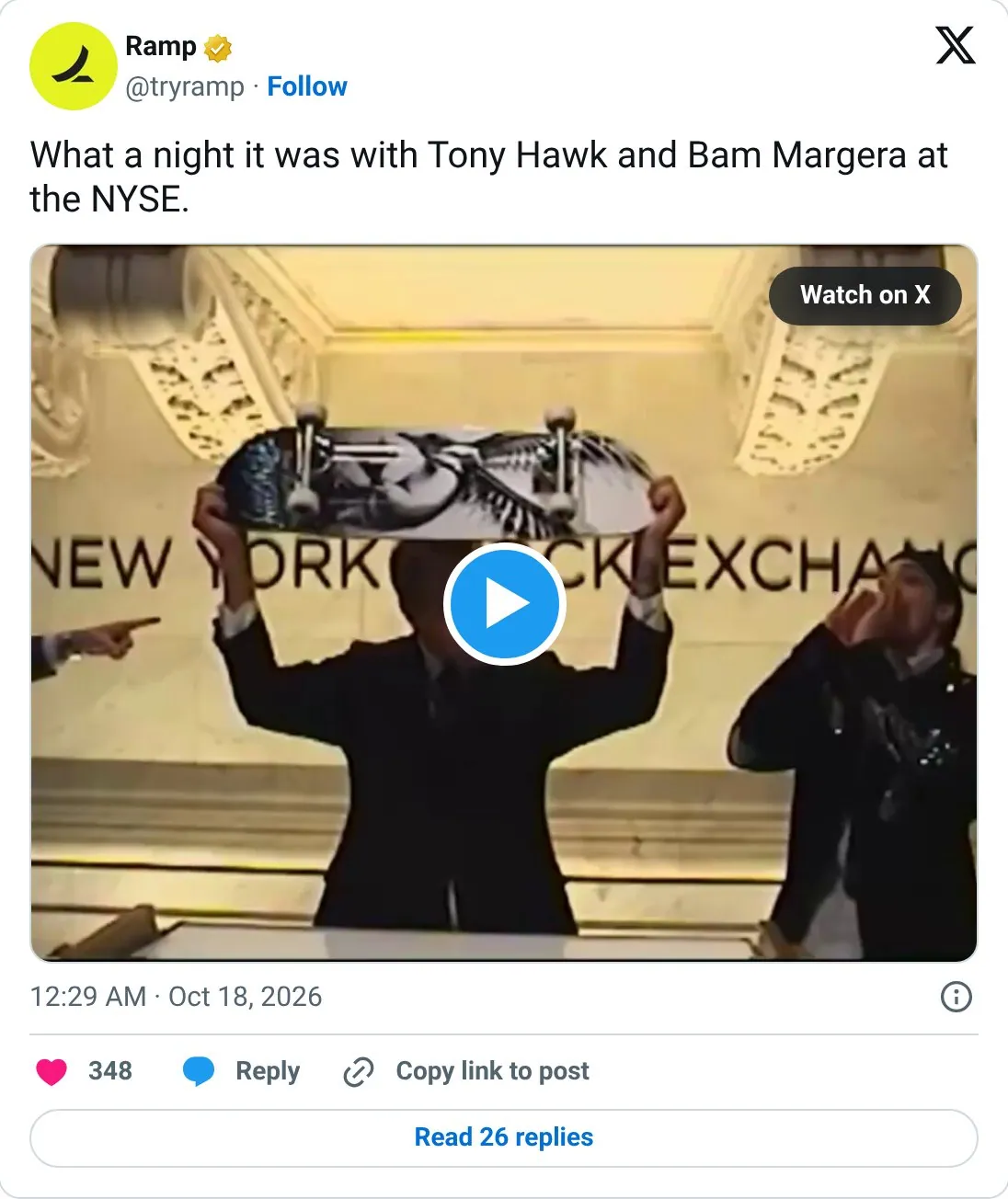 Bring a famous guest to a famous place