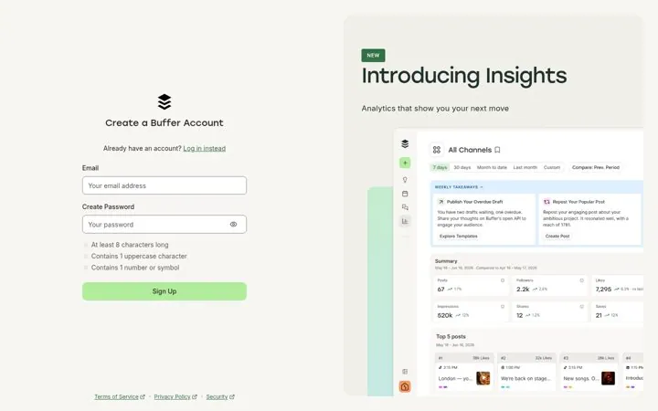Announce your newest feature at signup