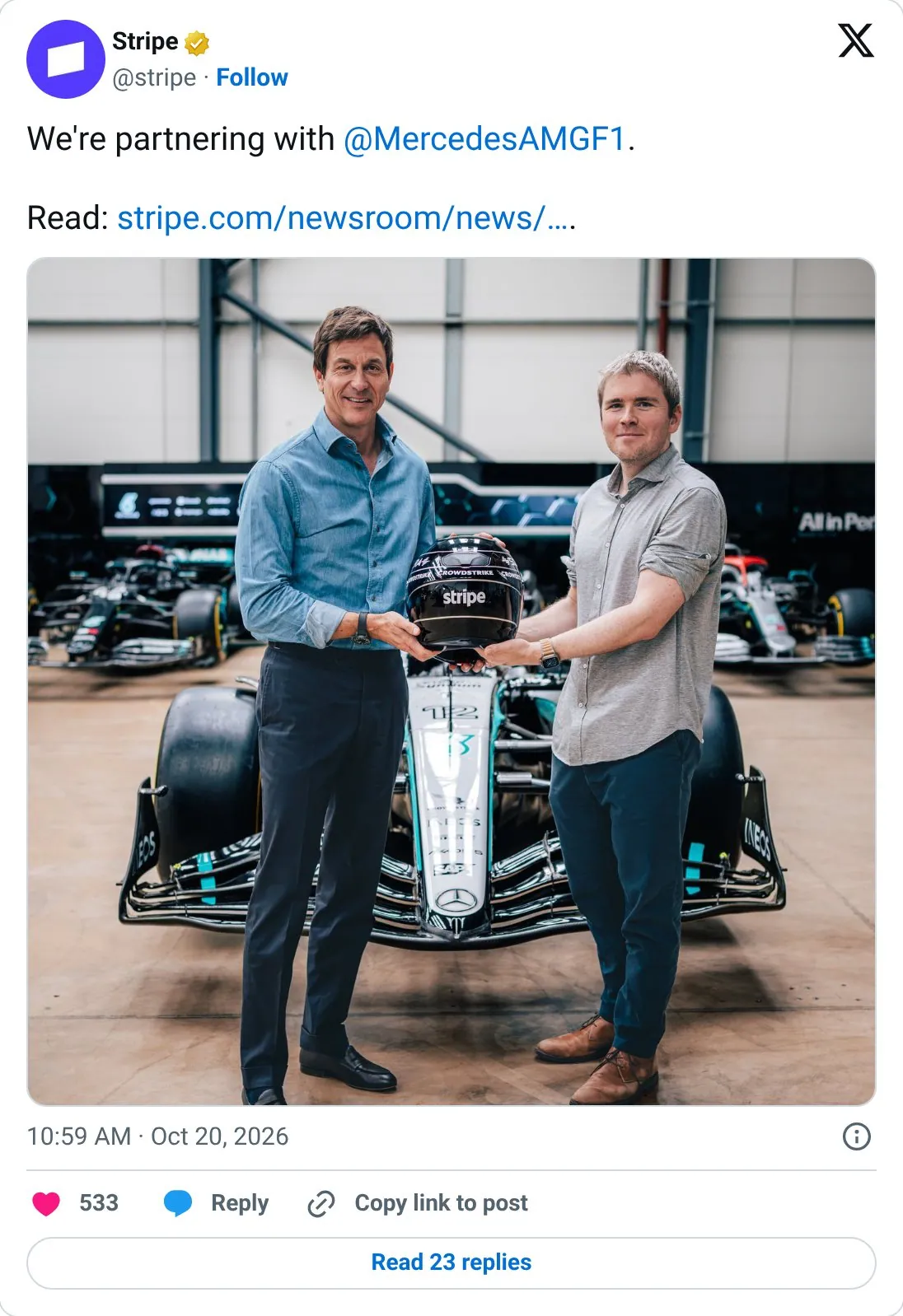 Announce a partnership in one line