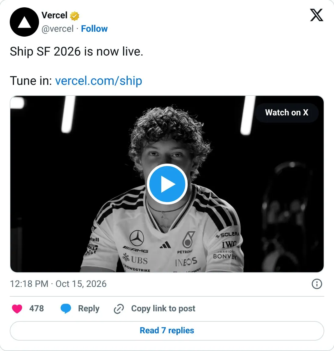 Post the moment your event goes live