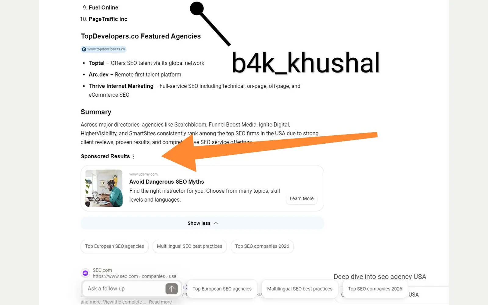 Bing spotted showing ads inside AI Overviews