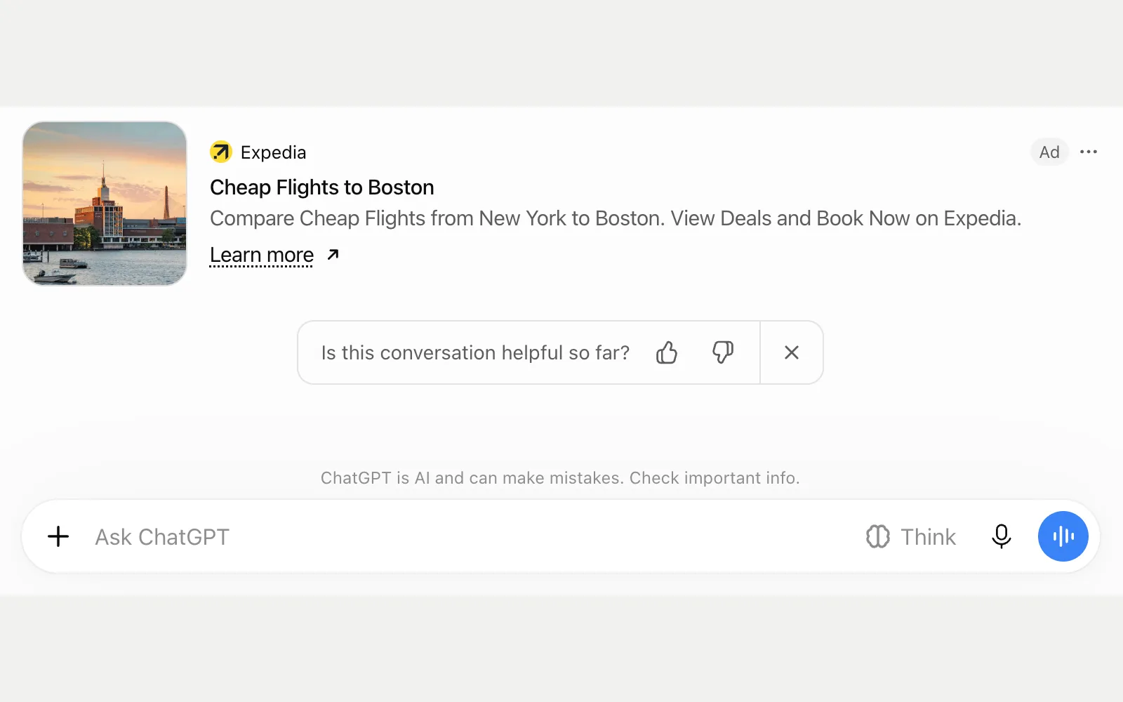 ChatGPT ads test a Learn more link and appear through Amazon DSP