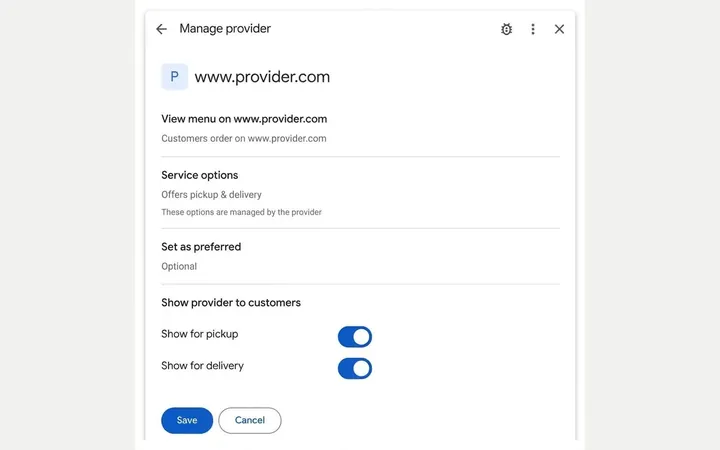 Google Business Profiles let restaurants turn off third party ordering providers